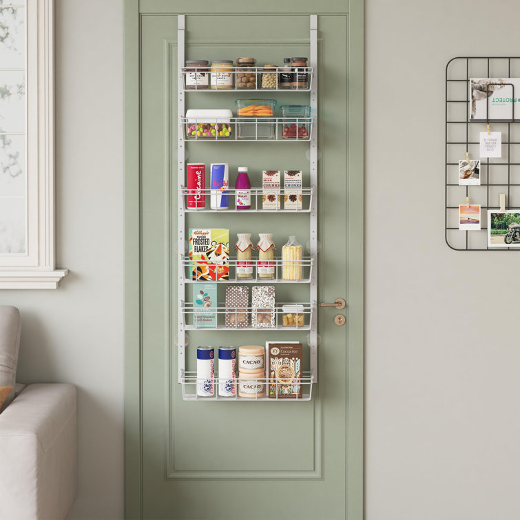 Belfry Kitchen Over Door Spice Rack Pantry Door Hanging Organizer Rack Over Door Storage Kitchen Hanging Pantrywhite 6 Layers Wayfair